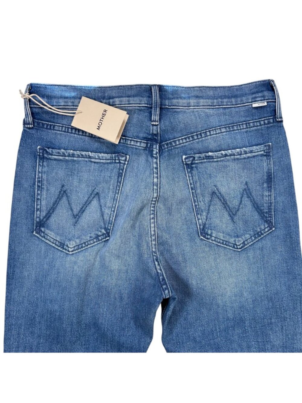 Mother The Tomcat Ankle Fray 33 Raw Hem Jean Denim Stretch Designer Casual - Picture 4 of 7